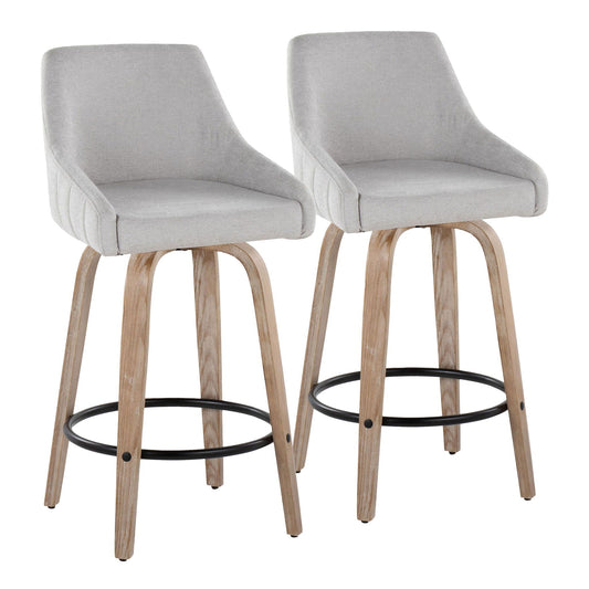 Hannah - Transitional Fixed Height Counter Stool (Set of 2)