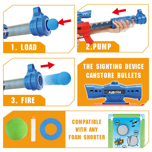 Family Foam Shooting Game Toy, Nerf Toys Compatible