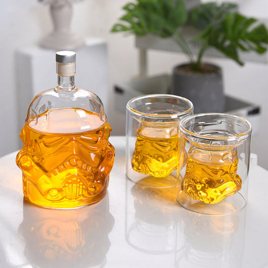 Star Wars White Soldier glass wine bottle creative decanter liquor dispenser