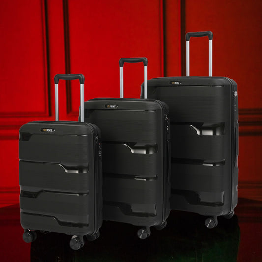 Black Hardcase Roller Luggage Set