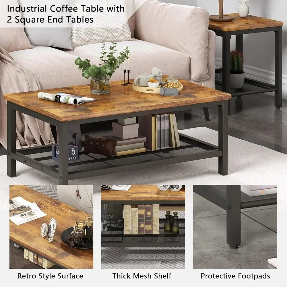 3 Pc Coffee Table Set