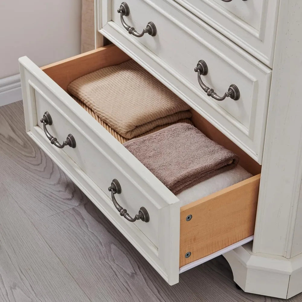 48" Tall Wood Farmhouse Rustic Chest of Drawers