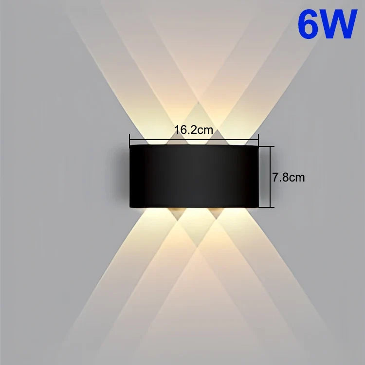 Down LED Wall Lamp Waterproof Modern Wall Light for Bedroom