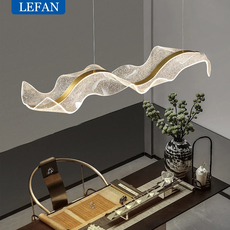 Led Wave Pendant Chandelier Light
