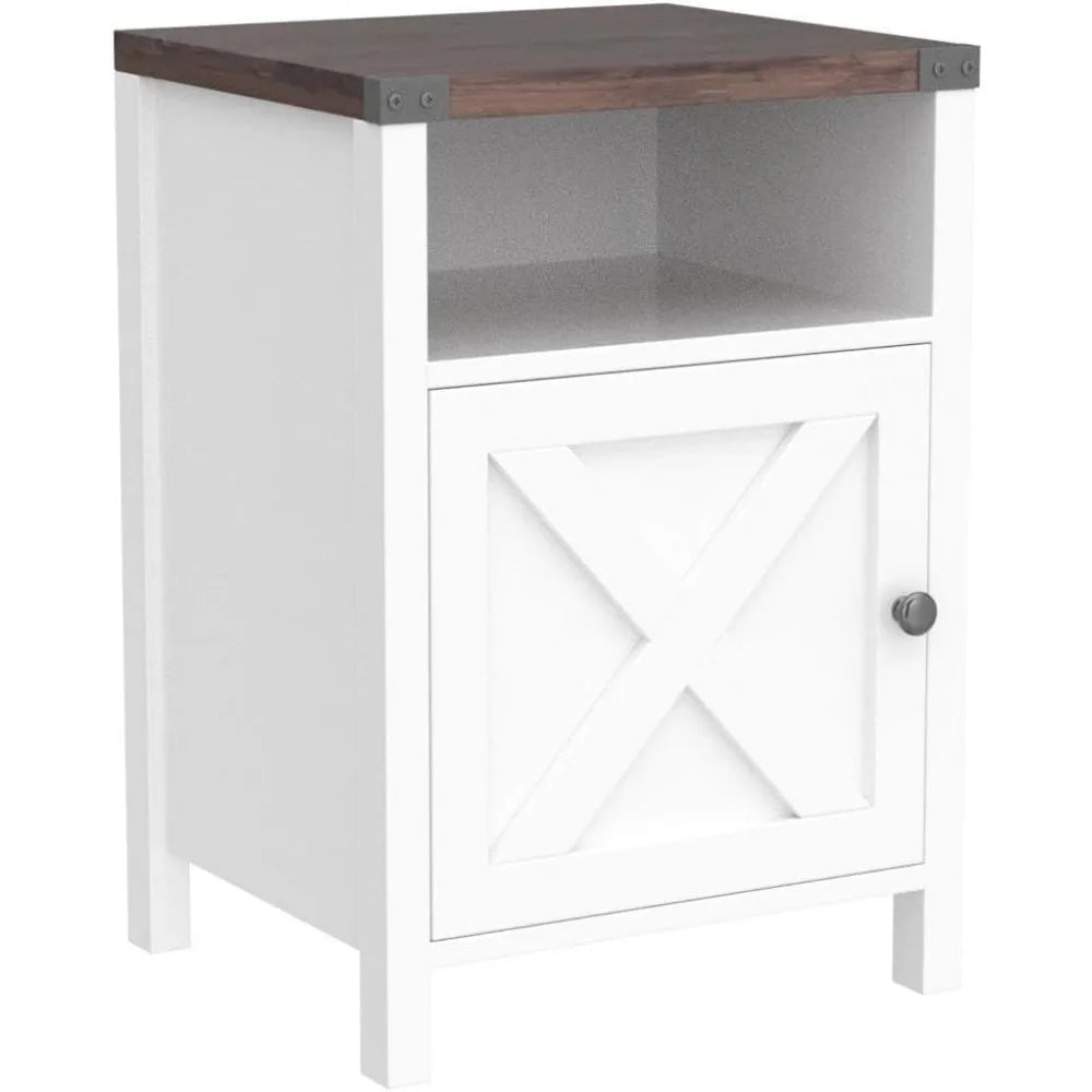 Farmhouse Rustic End Table, Set of 2
