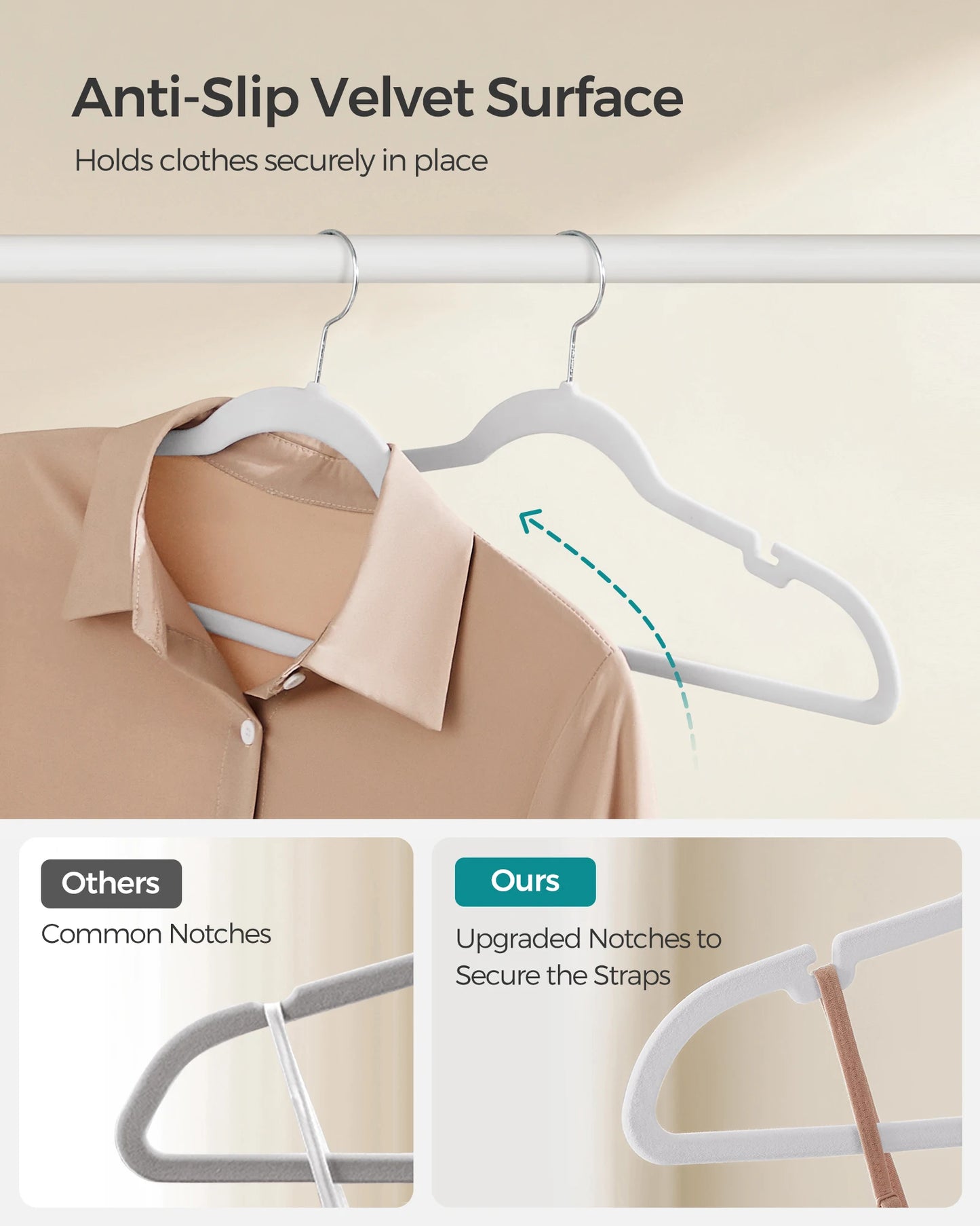 50 Pack Non-Slip Velvet Hangers