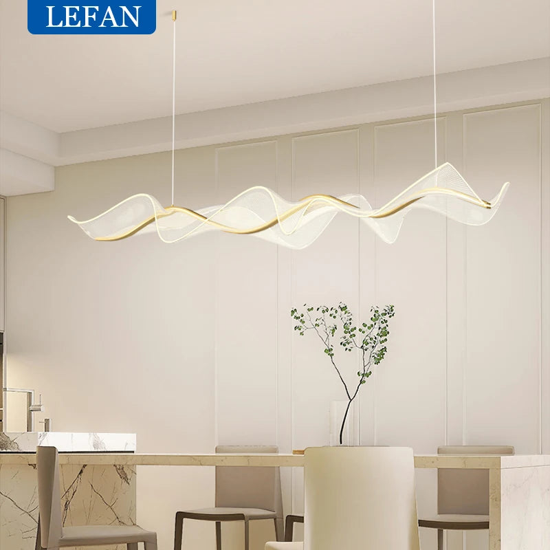 Led Wave Pendant Chandelier Light