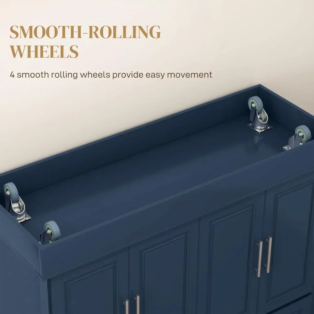 Rolling Island with Wheels for Kitchen