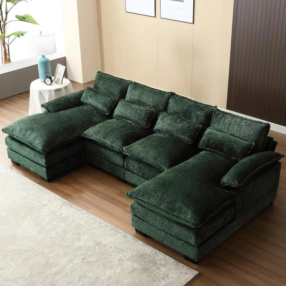 110" U Shaped Sectional Sofa 4Couch4 U Shaped Couch, Modular