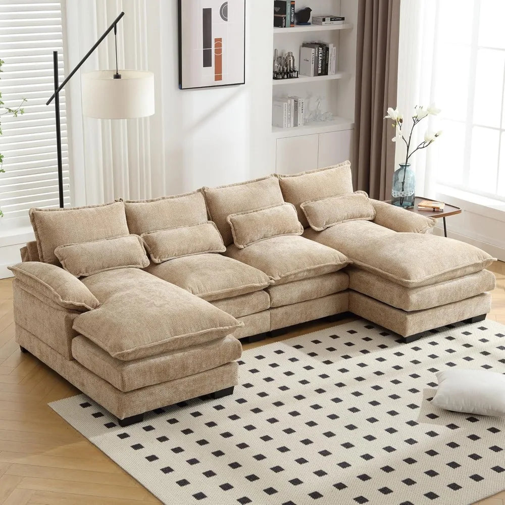 110" U Shaped Sectional Sofa 4Couch4 U Shaped Couch, Modular