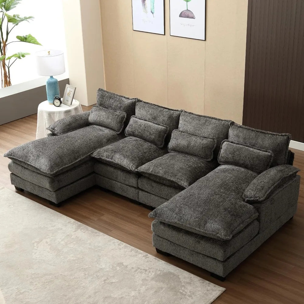 110" U Shaped Sectional Sofa 4Couch4 U Shaped Couch, Modular