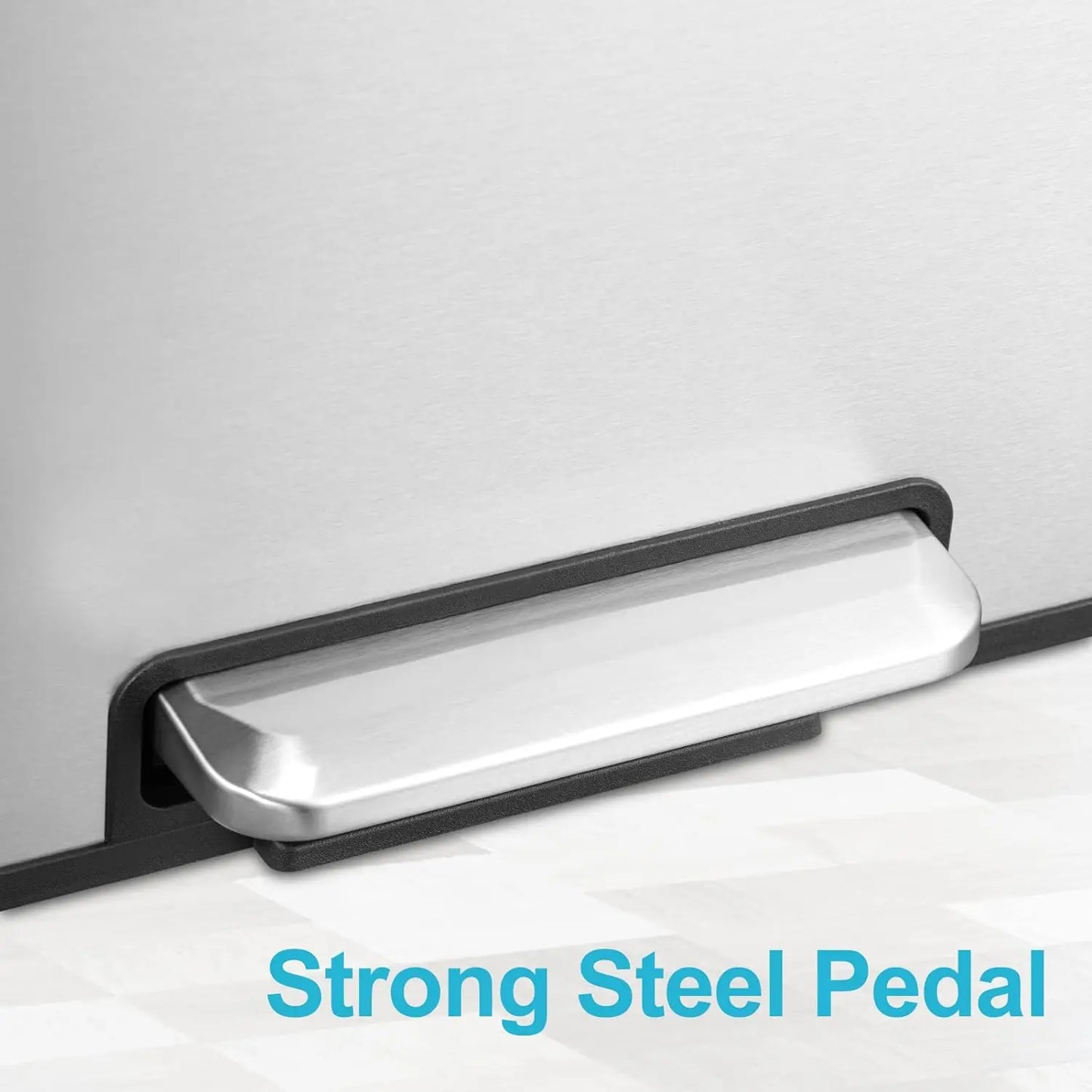 Dual Trash Can Stainless Steel