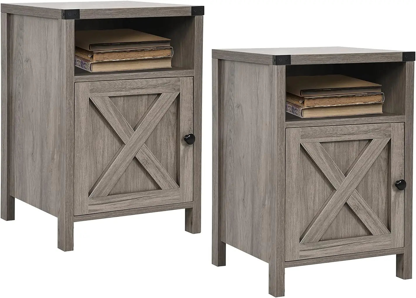 Farmhouse Rustic End Table, Set of 2