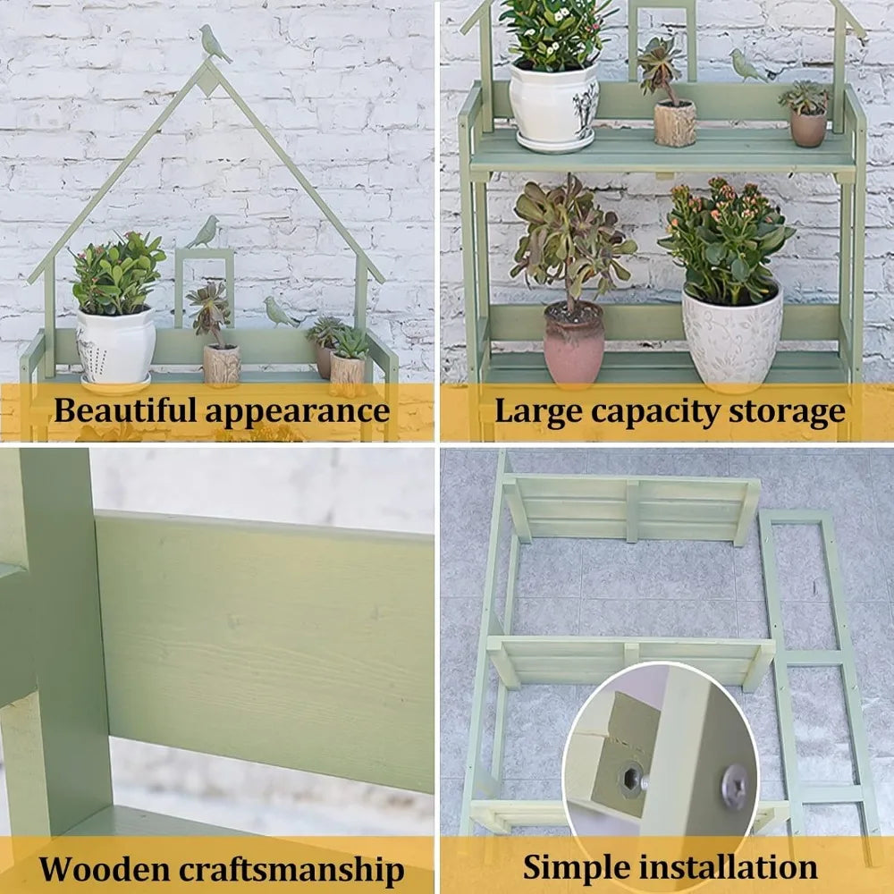 3-Tier Garden Potting Shelf