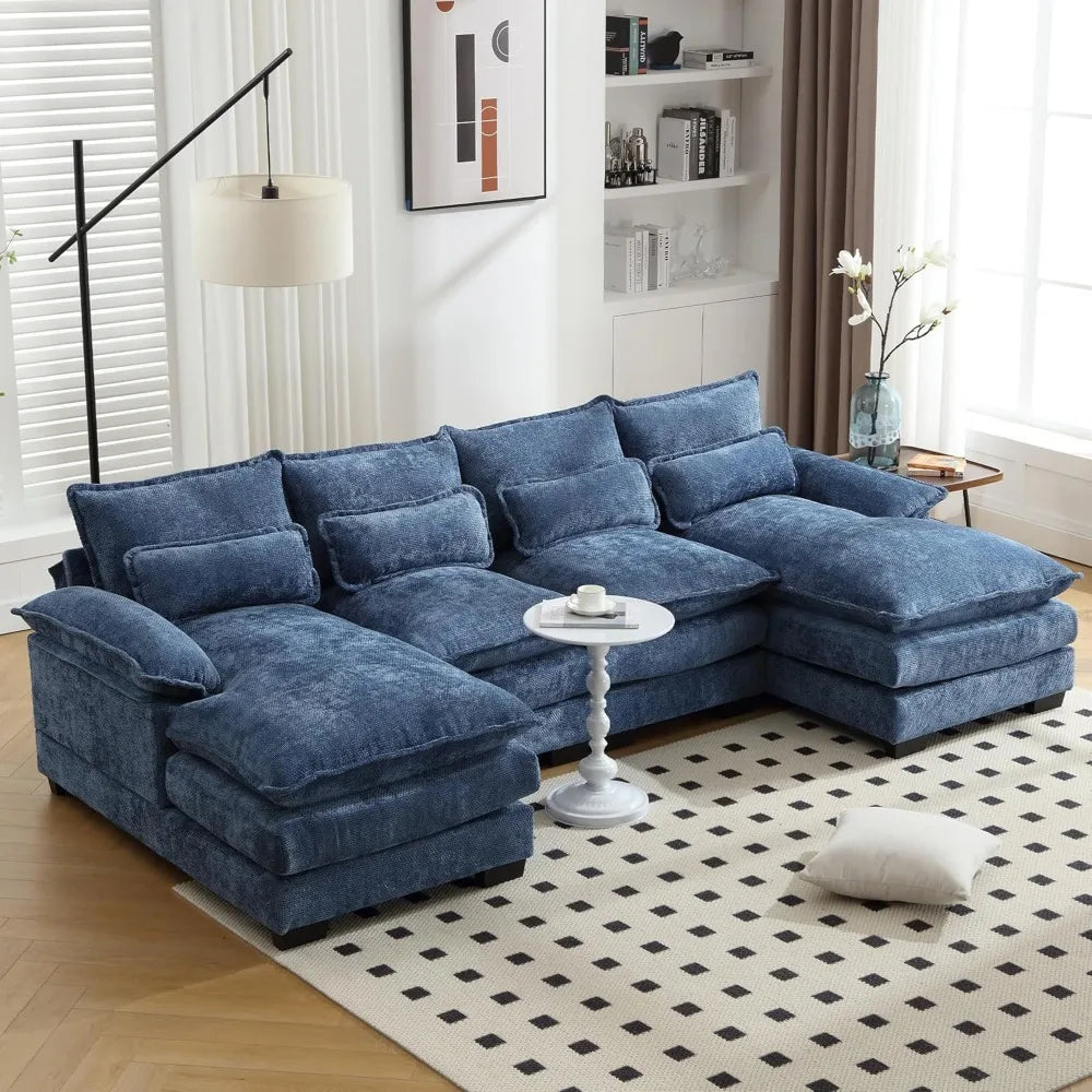 110" U Shaped Sectional Sofa 4Couch4 U Shaped Couch, Modular