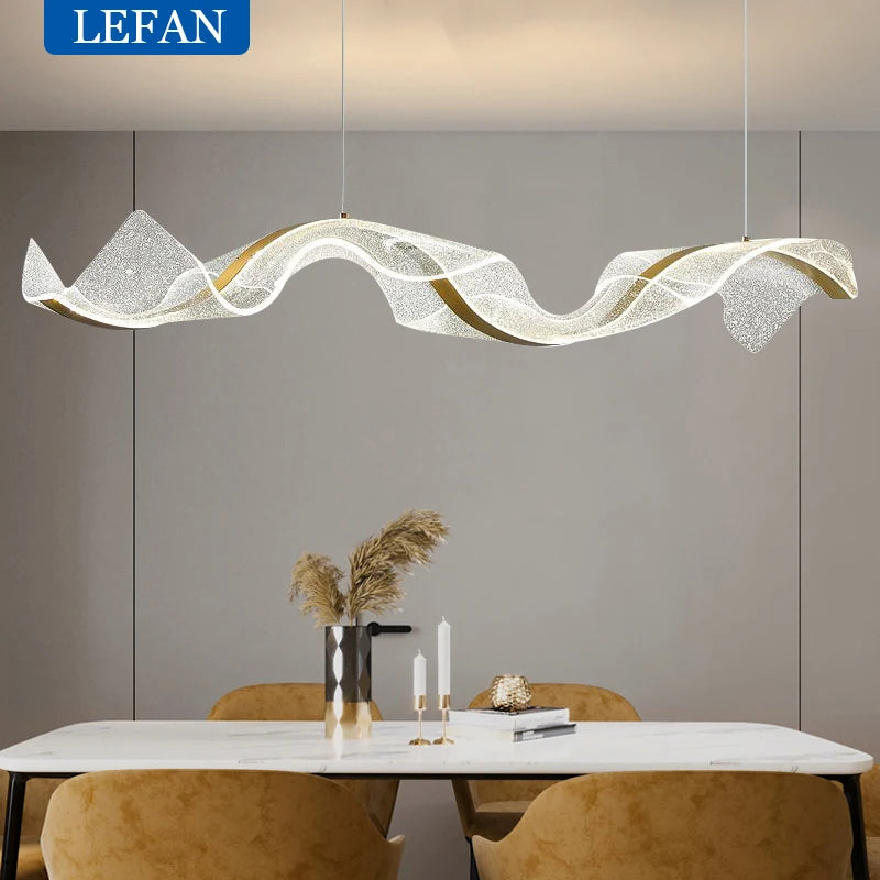 Led Wave Pendant Chandelier Light