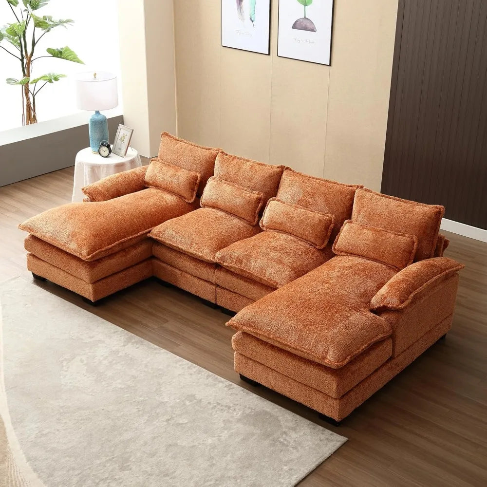 110" U Shaped Sectional Sofa 4Couch4 U Shaped Couch, Modular
