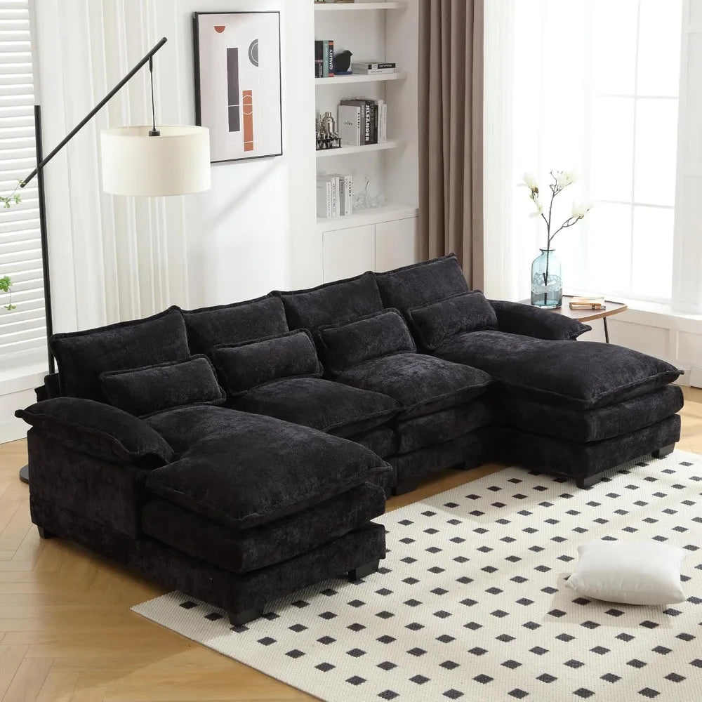 110" U Shaped Sectional Sofa 4Couch4 U Shaped Couch, Modular