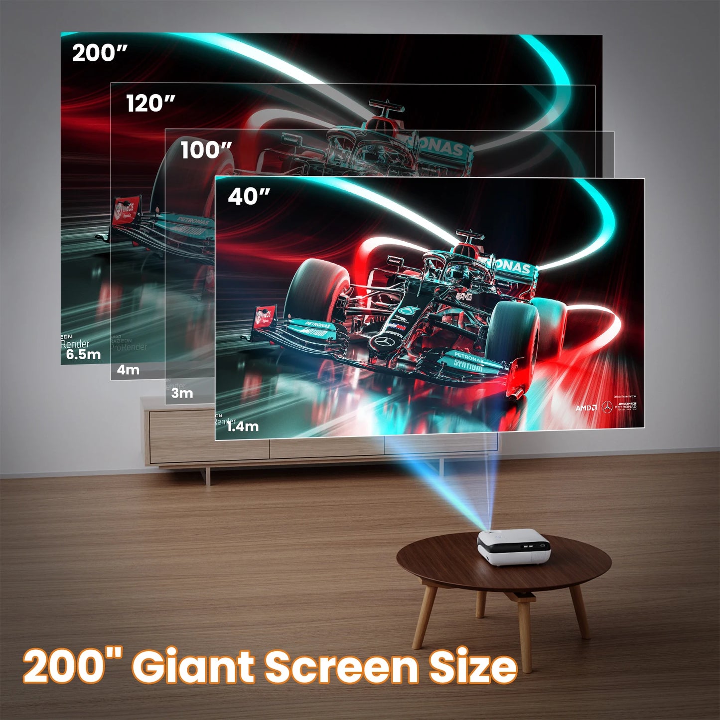 Bluetooth Portable Outdoor Projector
