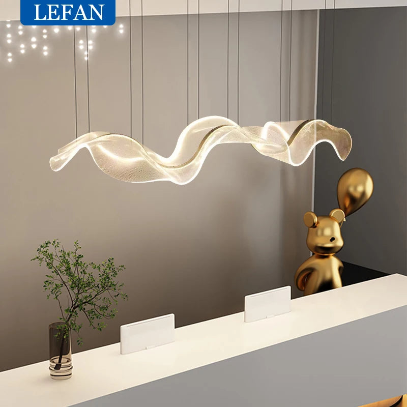 Led Wave Pendant Chandelier Light