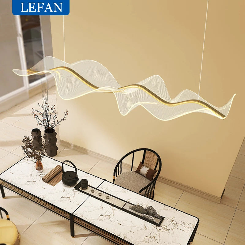 Led Wave Pendant Chandelier Light