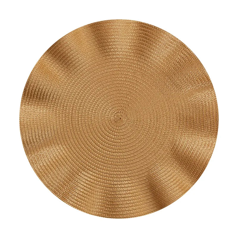 Set of 6 Round Placemats with Weave Design