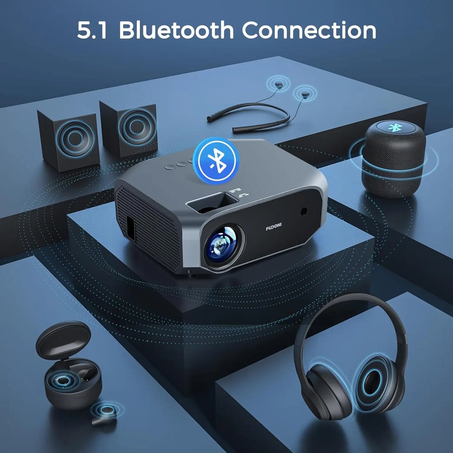 Projector 5G WiFi/Bluetooth portable outdoor