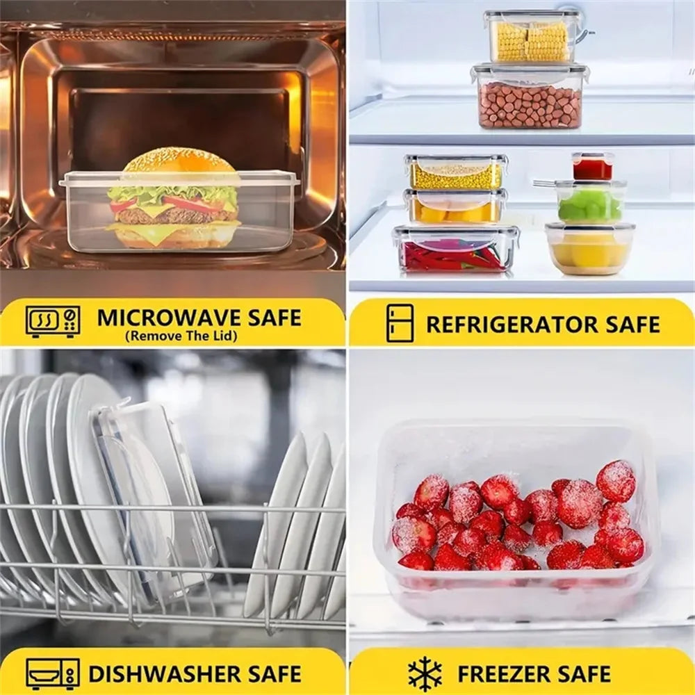 24pcs Dishwasher Safe Kitchen Storage Containers