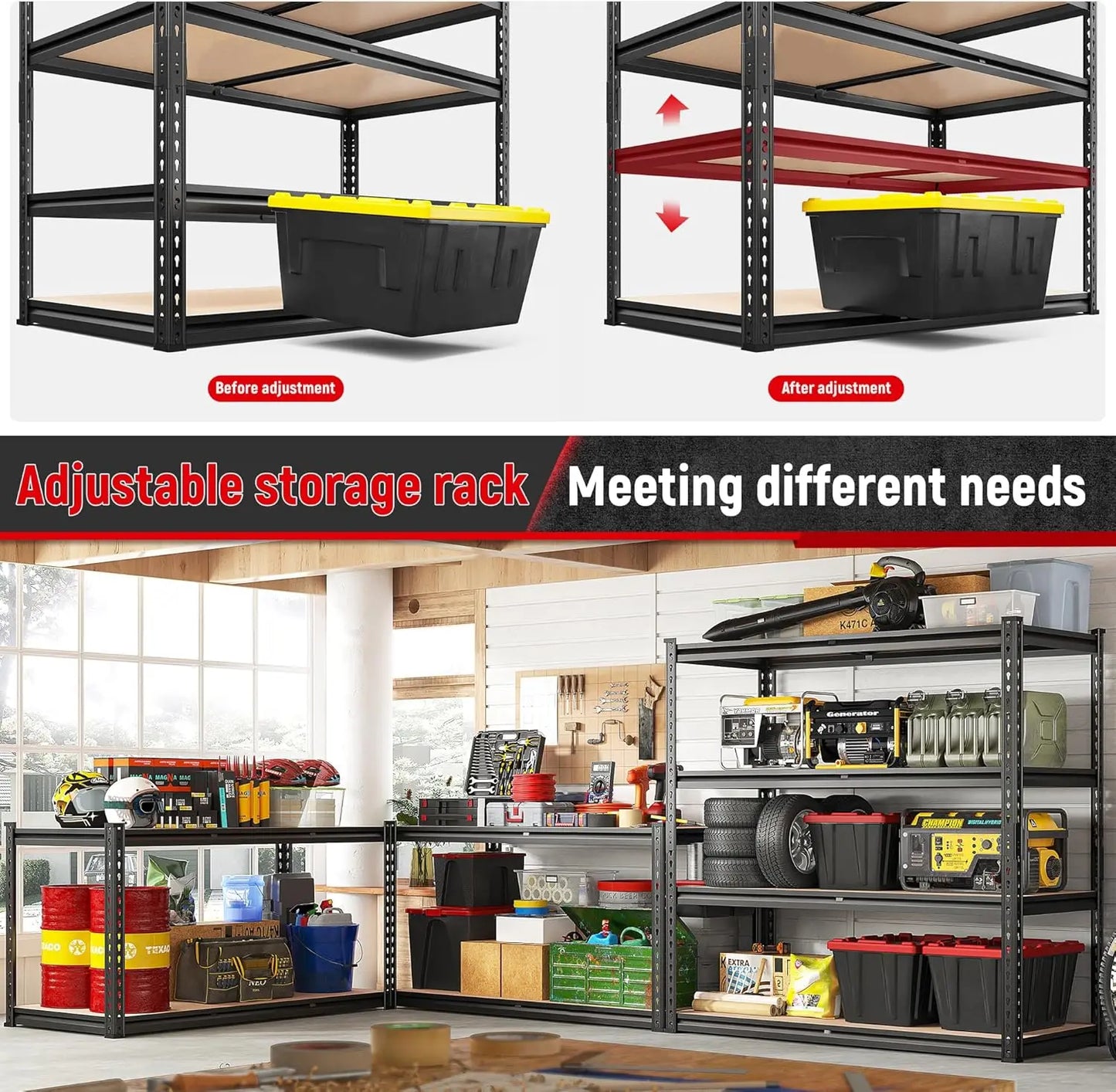 2000LBS HD 4 Tier Shelves