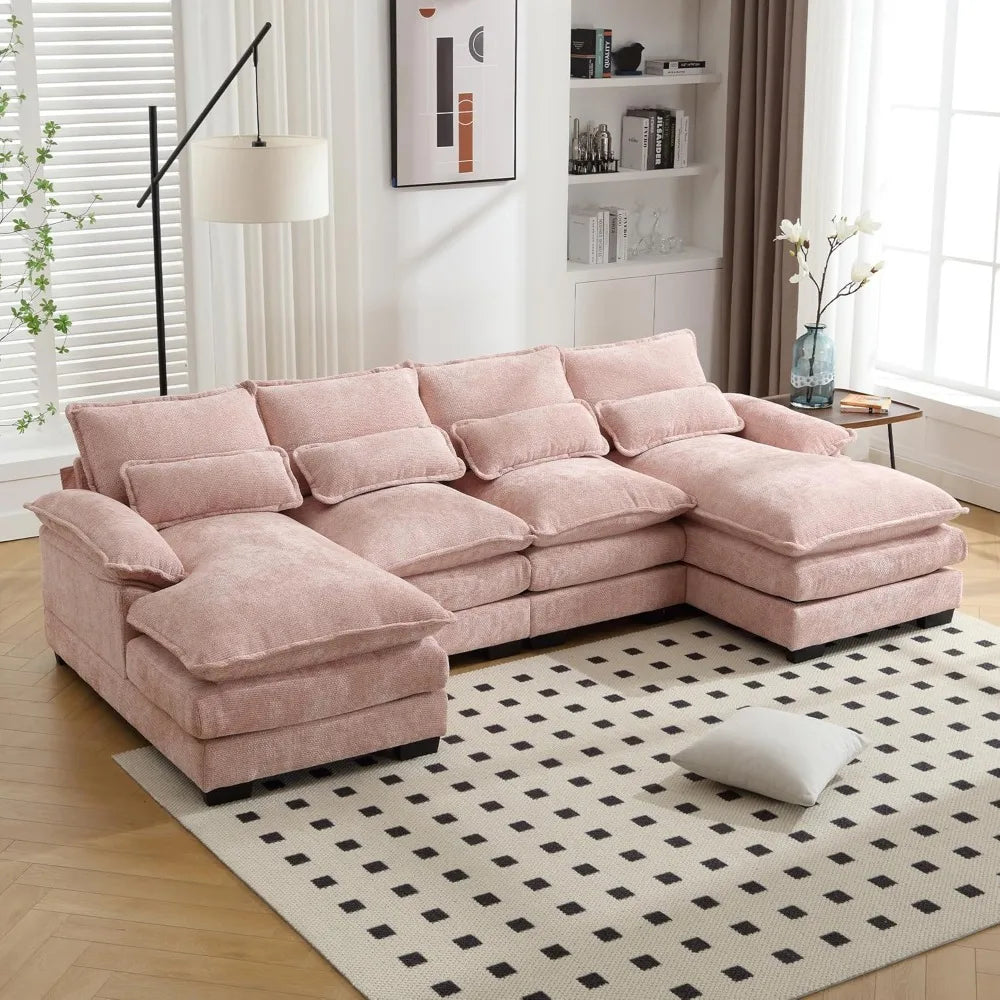 110" U Shaped Sectional Sofa 4Couch4 U Shaped Couch, Modular