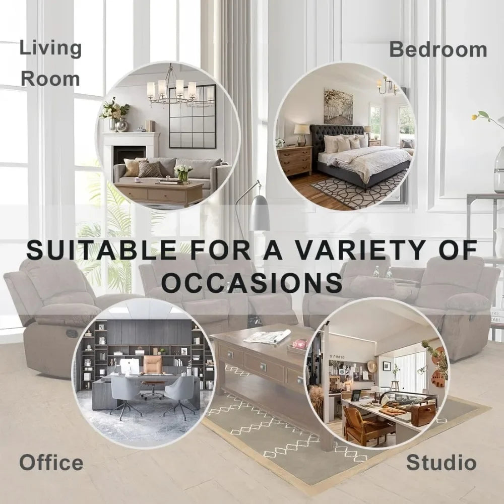 Living Room Furniture Reclining Couch Set