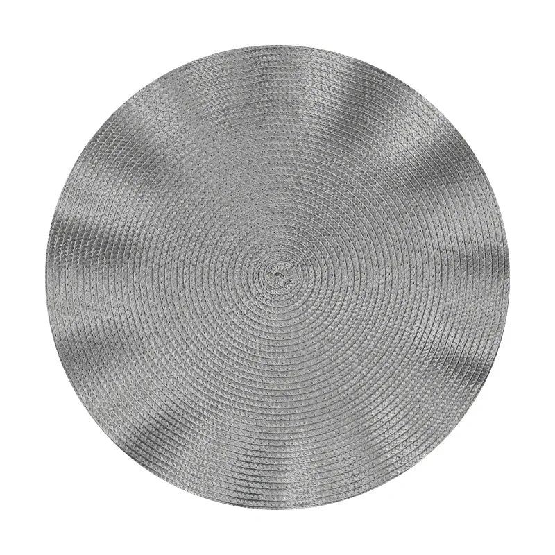 Set of 6 Round Placemats with Weave Design