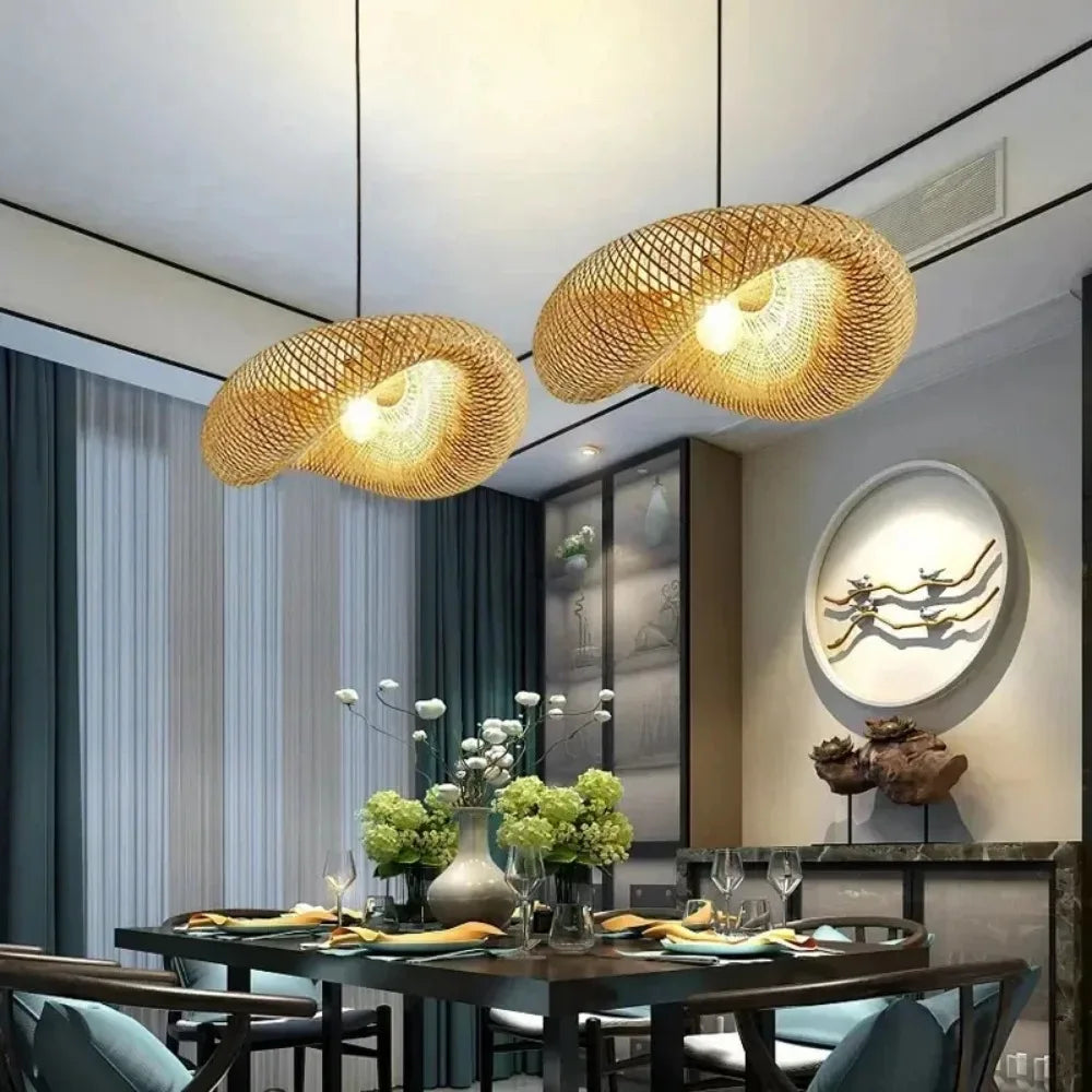 Bamboo Weaving LED Pendant Light