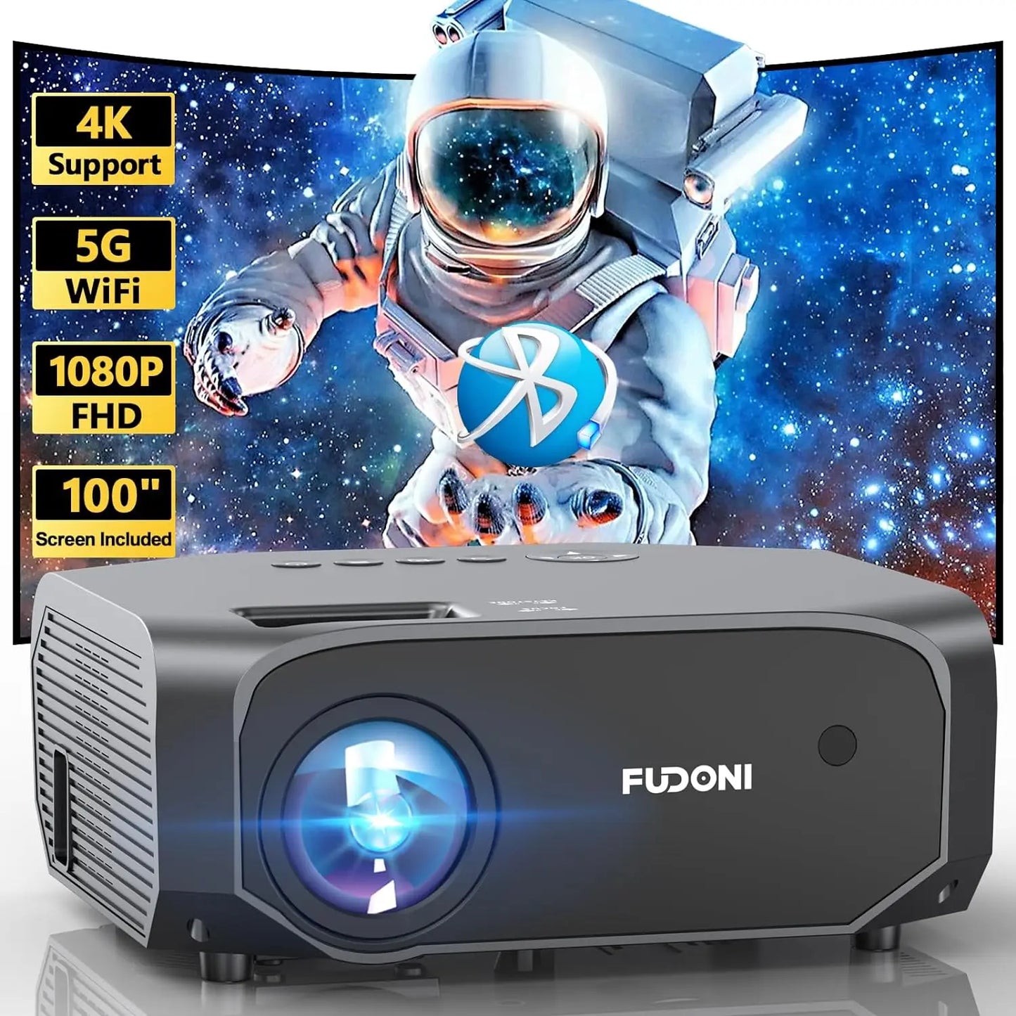 Projector 5G WiFi/Bluetooth portable outdoor