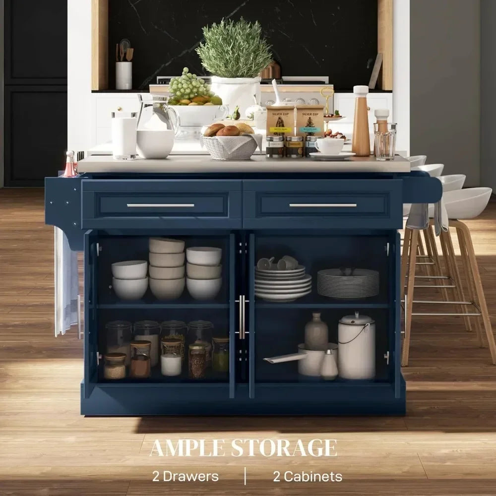 Rolling Island with Wheels for Kitchen