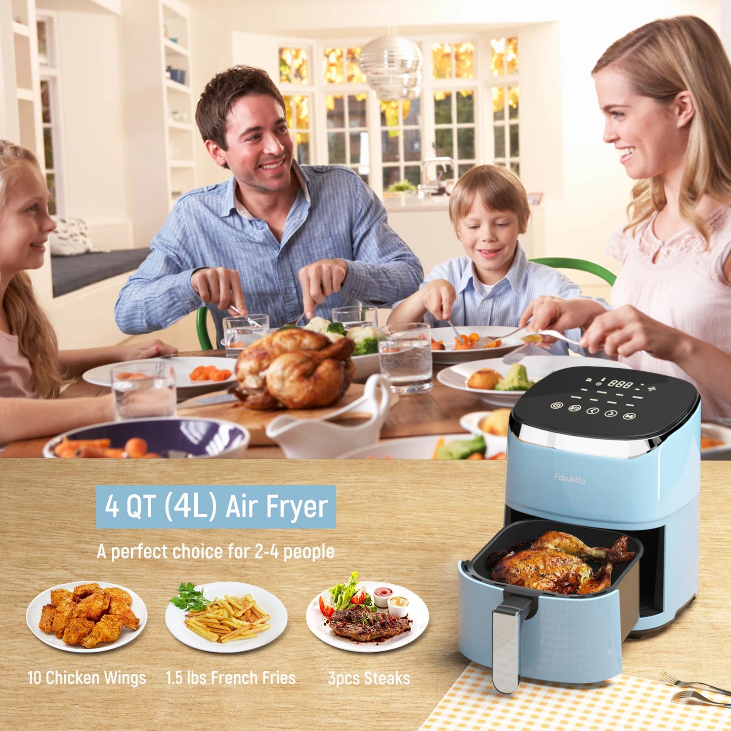 4.2 Qt Air Fryer Oven w/Nonstick Basket
