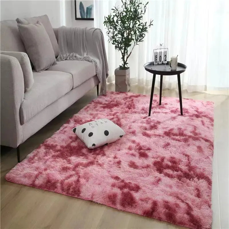 Scandinavian Filament Wool Tie-dye Velvet Living Room/Bedroom Carpet