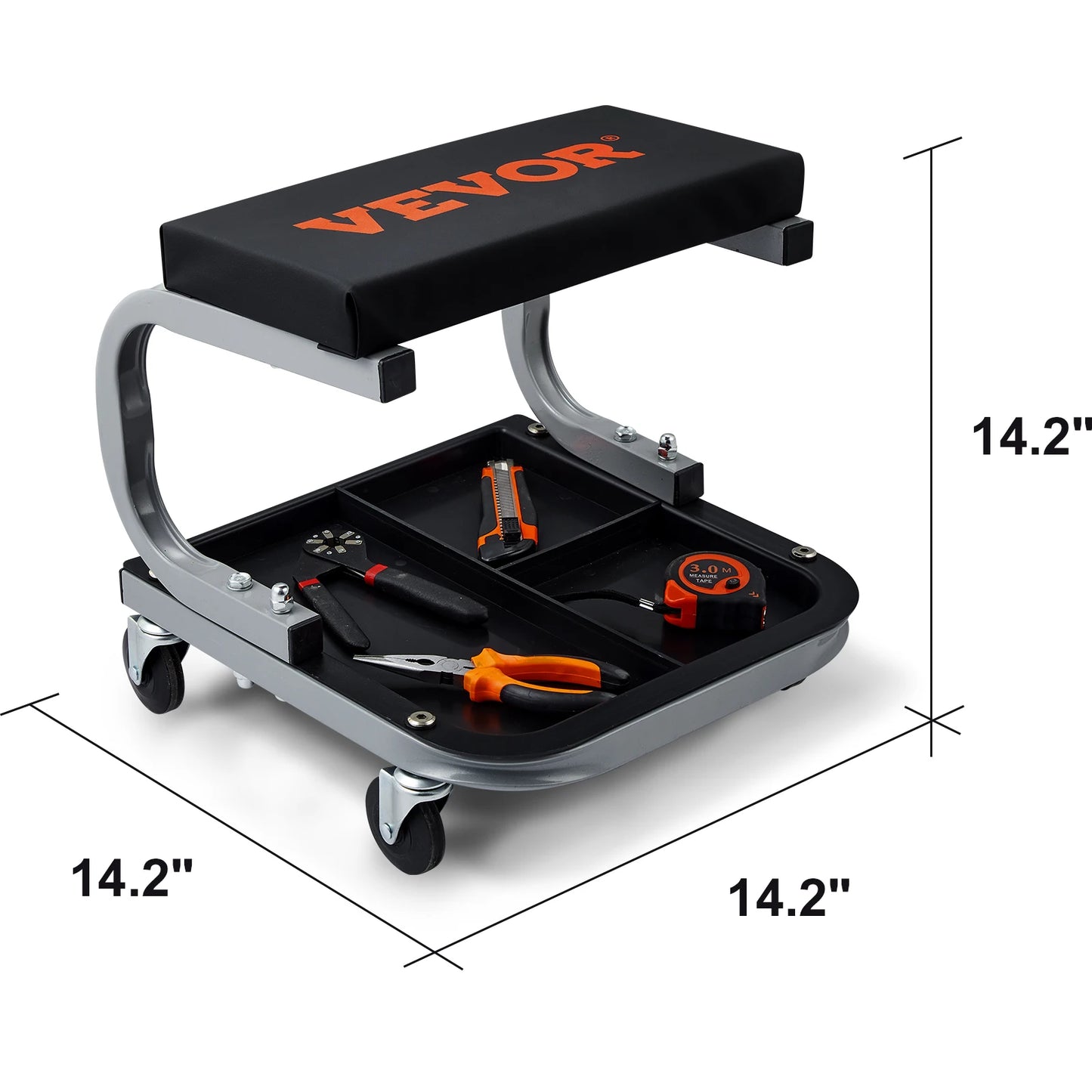 Rolling Mechanic Padded Stool
