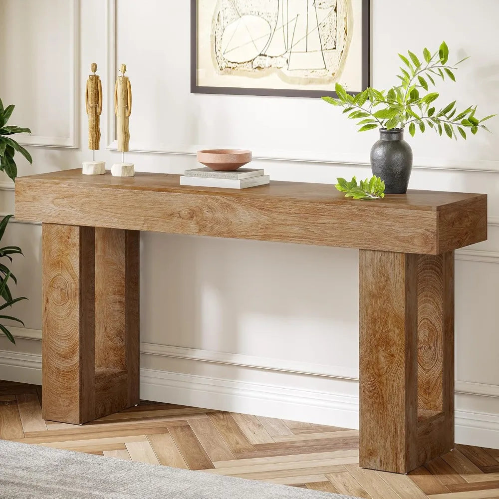 63" Farmhouse Console Sofa Table