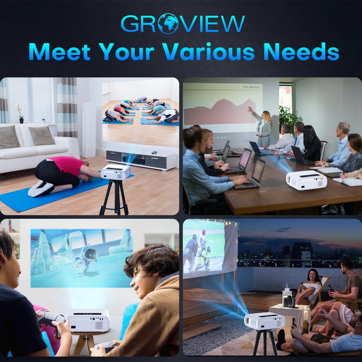 1080P Projector WiFi/Bluetooth