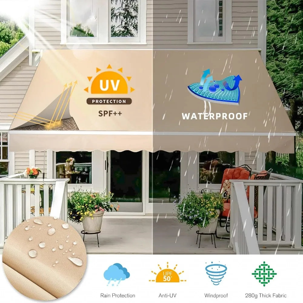 13'×10' Retractable Patio Awning