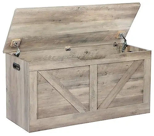 39.4" Wooden Storage Bench w/ 2 Safety Hinges