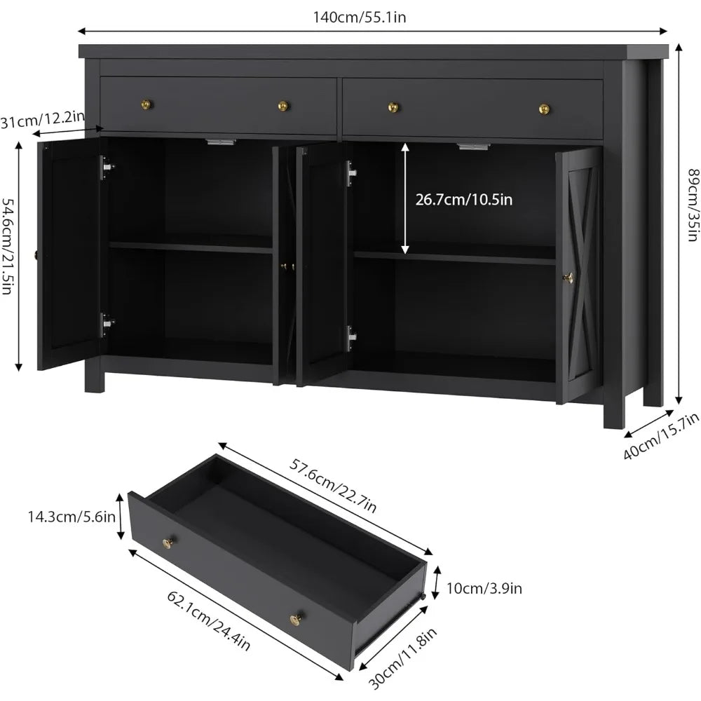 Sideboard Buffet/Coffee Bar Cabinet