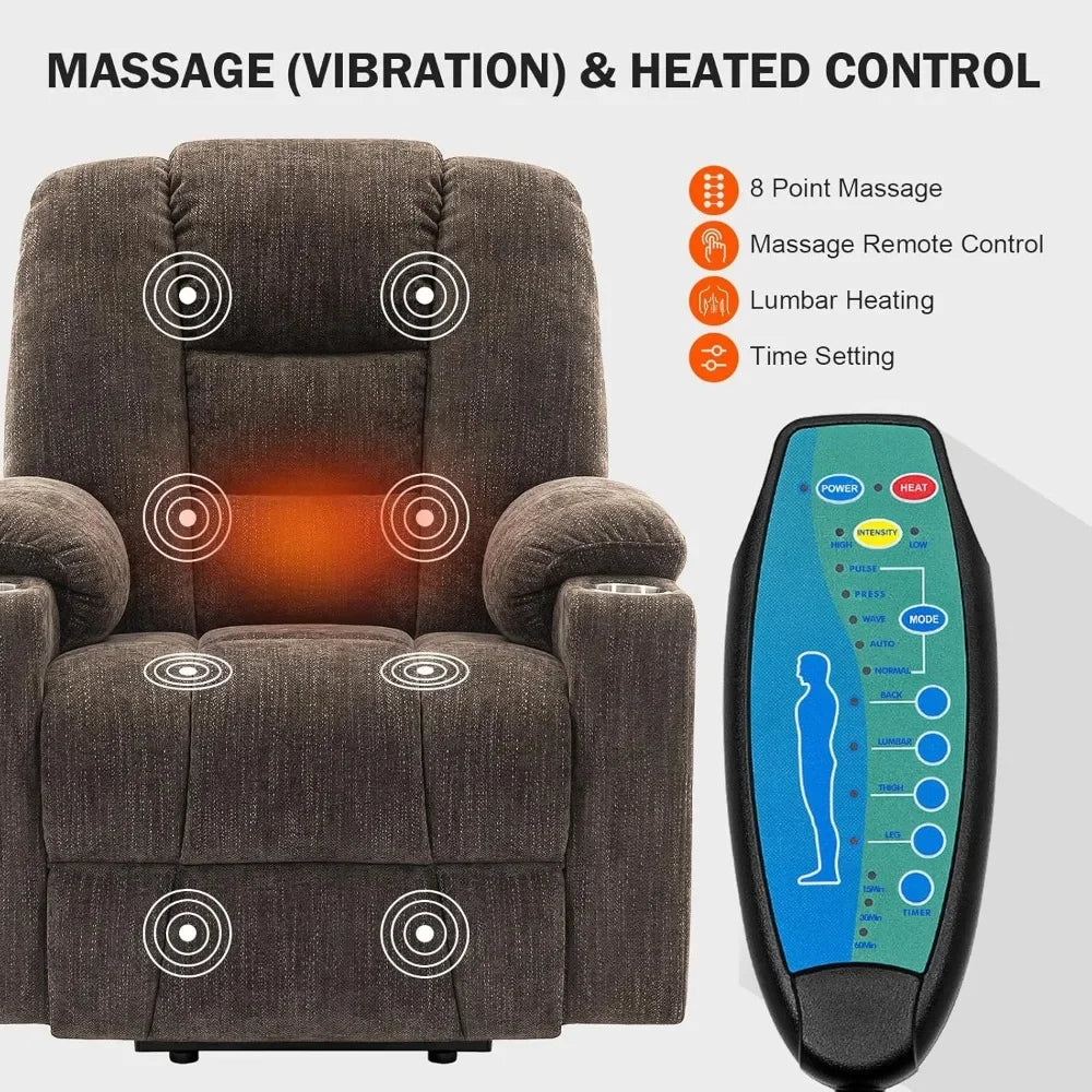 Power Lift Recliner Chair with Heat and Massage