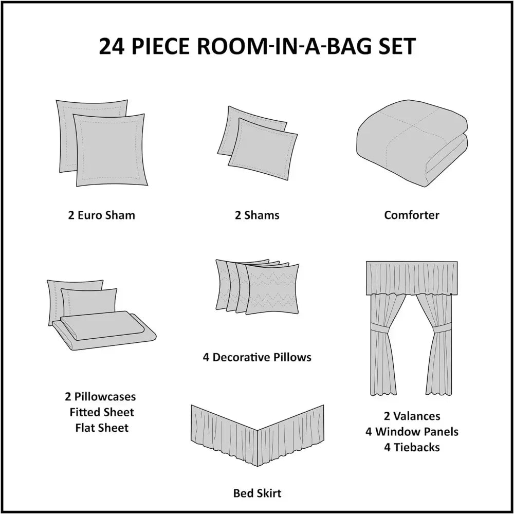 24-Piece Room In A Bag Comforter Set