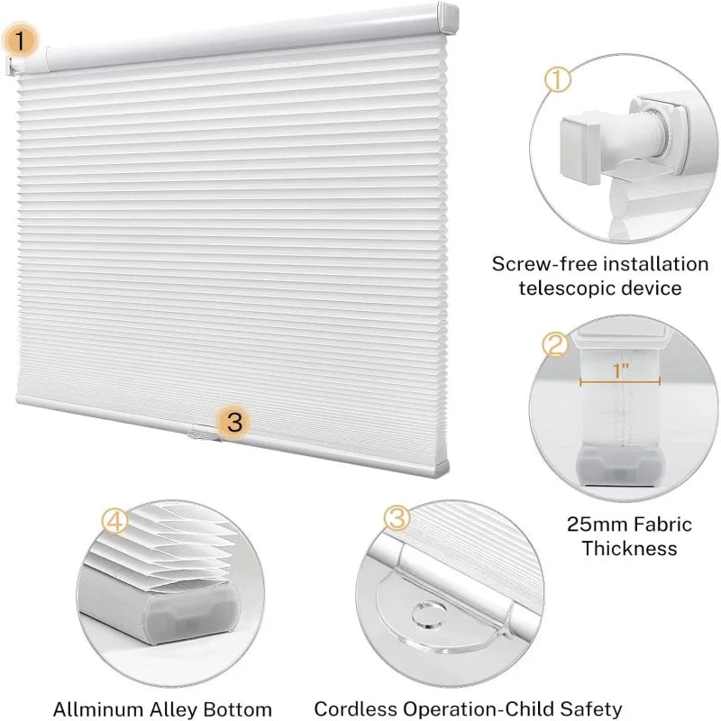 Cordless Top Down Cellular Blinds For Windows