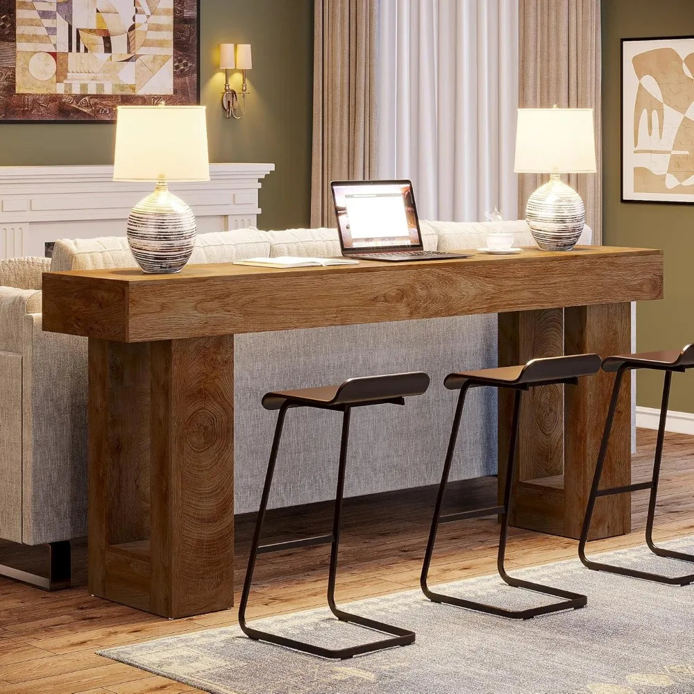 63" Farmhouse Console Sofa Table