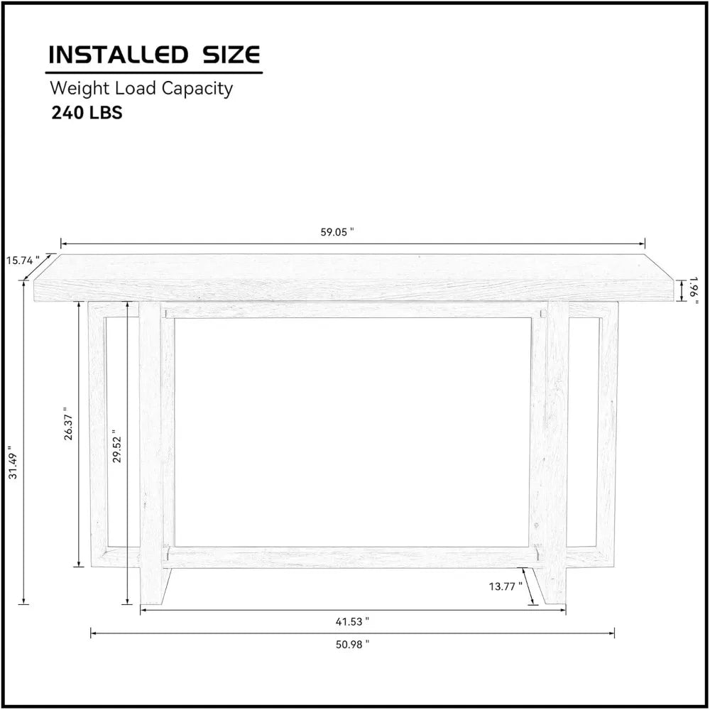 Sofa Table for Living Room or Entryway