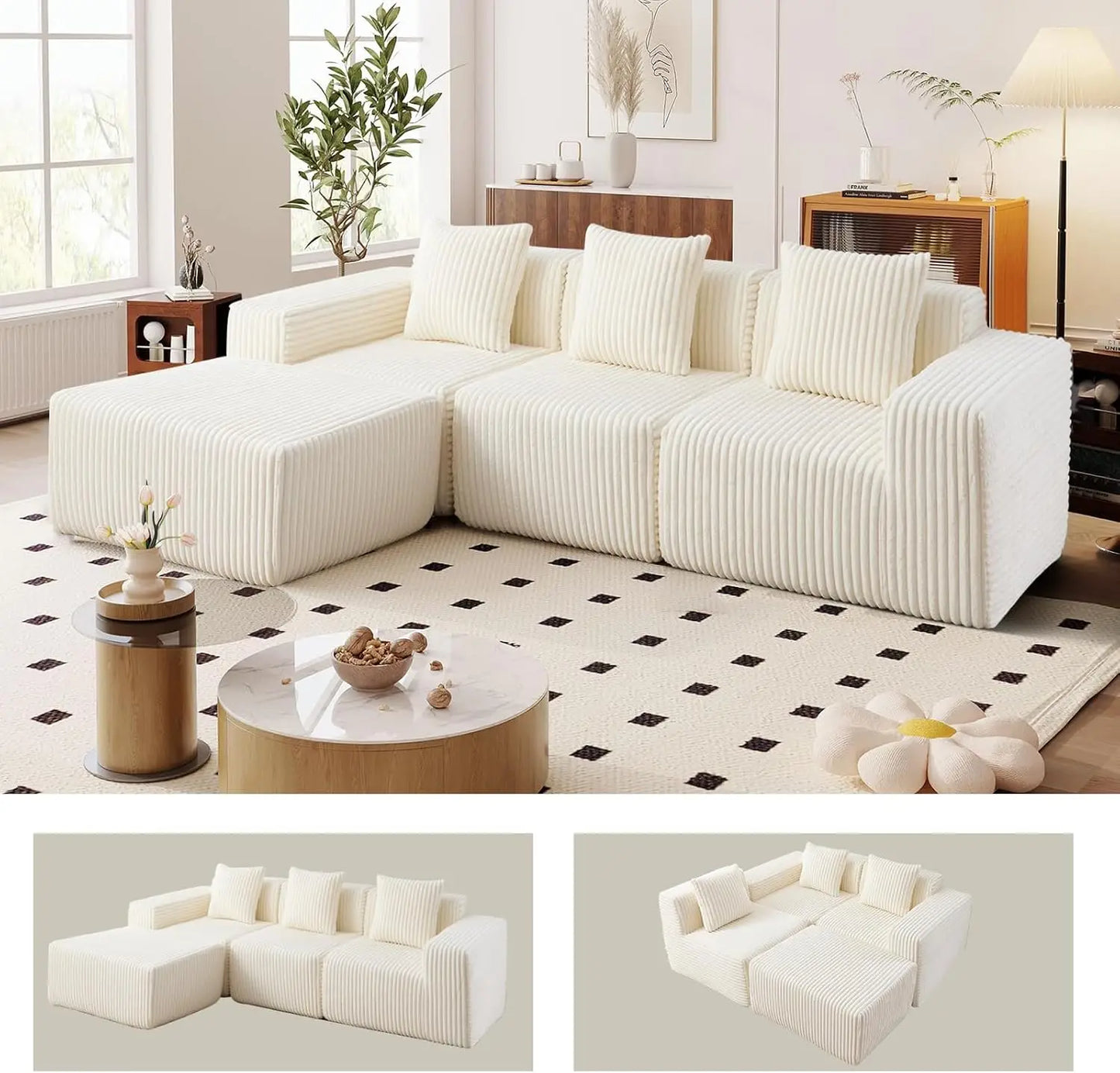 L-Shaped Combination Sofa
