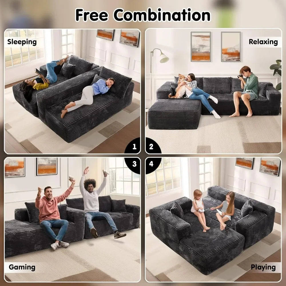 104" Cloud L-Shaped Sectional Sofa